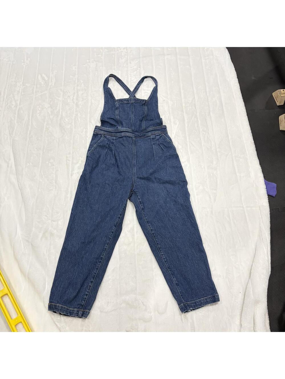 Madewell Denim Overalls Unisex Adults Size 8 Cotton Blue Casual Relaxed Fit Jean